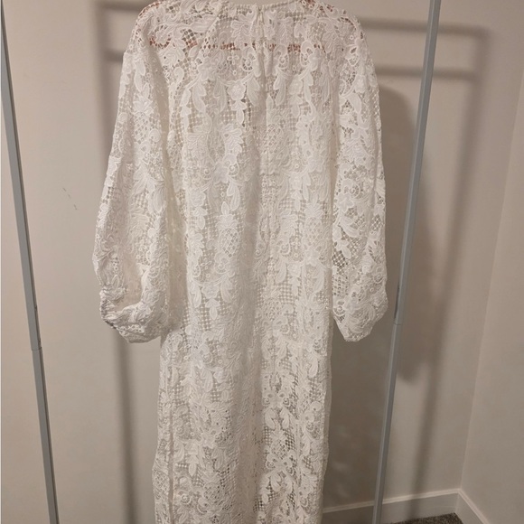 Zimmermann White Lace Coco Midi Dress - Picture 10 of 12